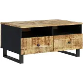 vidaXL Salontafel 80x54x40 cm massief mangohout en bewerkt hout
