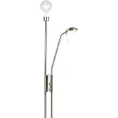 QAZQA Moderne vloerlamp staal dimbaar - Luxor