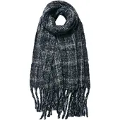 Juleeze Wintersjaal Dames 40x185 cm Grijs Acryl