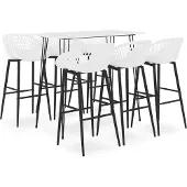 vidaXL 7-delige Barset wit