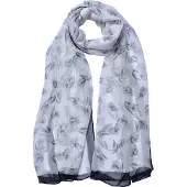 Juleeze Sjaal Dames Print 50x160 cm Wit Synthetisch