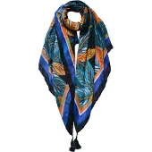 Juleeze Sjaal Dames Print 90x180 cm Oranje Synthetisch