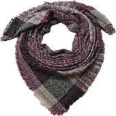 Juleeze Wintersjaal Dames 130x130 cm Rood Polyester