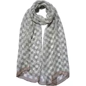 Juleeze Sjaal Dames Print 50x160 cm Groen Beige Synthetisch