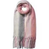 Clayre & Eef Wintersjaal Dames 35x180 cm Roze Acryl