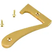 AMIG Huisnummer 7 - massief messing - 10cm - incl. bijpassende schroeven - gepolijst - goudkleur - Huisnummers