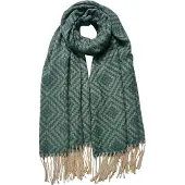 Juleeze Wintersjaal Dames 65x180 cm Groen Acryl
