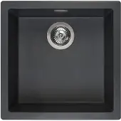Reginox Amsterdam 40 spoelbak 46x46cm Black Silvery R32312
