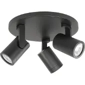 Highlight Opbouwspot Halo Spot Zwart 3 Lichts Rond