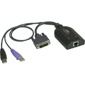 Aten KVM Adapter [2x USB-A 2.0 stekker, DVI-D-stekker - 1x RJ45-bus] 0.20 m Zwart
