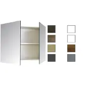 Sanicare Spiegelkast Qlassics 90 cm. 2 dubbelzijdige spiegeldeuren antraciet
