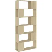 vidaXL Boekenkast/kamerscherm 80x24x186 cm bewerkt hout sonoma eiken