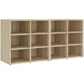 vidaXL Schoenenkasten 2 st 52,5x30x50 cm sonoma eikenkleurig