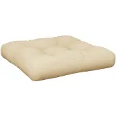 vidaXL Palletkussen 58x58x10 cm stof beige