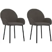 vidaXL Eetkamerstoelen 2 st fluweel donkergrijs