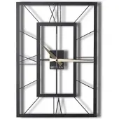 Opviq Wandklok Louka | metaal zwart 70x49 cm wandklokken | NADUVI