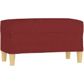 vidaXL Bankje 70x35x41 cm stof wijnrood