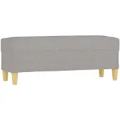 vidaXL Bankje 100x35x41 cm stof lichtgrijs