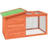 vidaXL Konijnenhok 100,5x54x55 cm massief grenenhout bruin