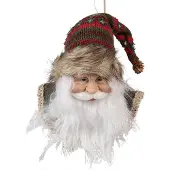 Clayre & Eef Hanger Kerstman 10x9x28 cm Rood Kunststof Rood