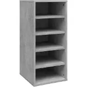 vidaXL Schoenenkast 31,5x35x70 cm bewerkt hout betongrijs