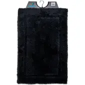 Wicotex - Badmat uni Zwart - Badmat - Antislip onderkant - Afmeting 60x90cm