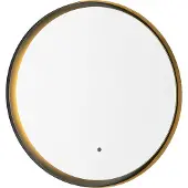 QAZQA Moderne badkamerspiegel zwart incl. LED en touch dimmer - Pim