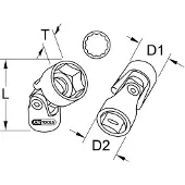 Ks Tools 150.1718 150.1718 Twaalfkant Verwisselbare kop 18 mm 18 mm 3/8