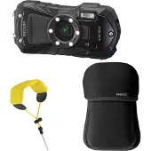 Ricoh WG-80 Black Kit + Floating Strap + Neoprene Case