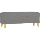vidaXL Bankje 100x35x41 cm stof donkergrijs
