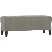 vidaXL Bankje 100x35x41 cm fluweel lichtgrijs