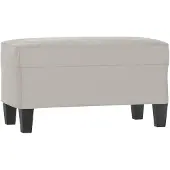 vidaXL Bankje 70x35x41 cm microvezelstof lichtgrijs