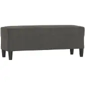 vidaXL Bankje 100x35x41 cm fluweel donkergrijs