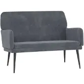 vidaXL Bankje 108x79x79 cm fluweel donkergrijs
