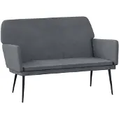 vidaXL Bankje 108x79x79 cm fluweel donkergrijs
