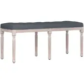 vidaXL Bankje 110x40x49 cm fluweel donkergrijs