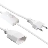 Kopp Euro verlengsnoer met schakelaar - 2x0,75mm² - 3m - Wit