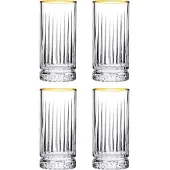 Pasabahce Longdrink Elysia 28 cl - Transparant Goud 4 stuks