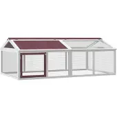 vidaXL Dierenren 200x112,5x74 cm massief grenenhout mokkakleurig