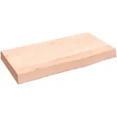 vidaXL Wandschap 40x20x4 cm onbehandeld massief eikenhout