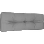 vidaXL Palletkussen 120x40x12 cm stof grijs