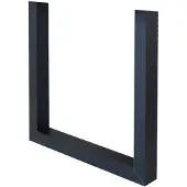 Dimehouse Set van 2 metalen tafelpoten U-frame zwart