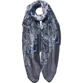 Juleeze Sjaal Dames Print 90x180 cm Grijs Synthetisch