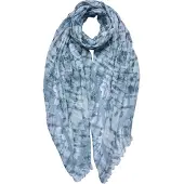 Juleeze Sjaal Dames Print 70x180 cm Grijs Synthetisch