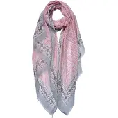 Juleeze Sjaal Dames Print 90x180 cm Roze Synthetisch