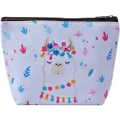 Clayre & Eef Toilettas Dames 22x15 cm Wit Polyester lama