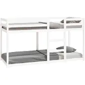 vidaXL Stapelbed 80x200 cm massief grenenhout wit
