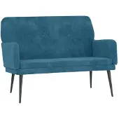 vidaXL Bankje 108x79x79 cm fluweel blauw