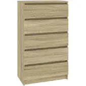vidaXL Ladekast 60x36x103 cm bewerkt hout sonoma eikenkleurig