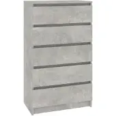 vidaXL Ladekast 60x36x103 cm bewerkt hout betongrijs